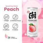 White Peach Sparkling Water by CHI FOREST - 24 Pack