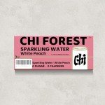 White Peach Sparkling Water by CHI FOREST - 24 Pack