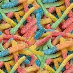 Sour Neon Gummy Worms - 2 lbs Assorted Flavors