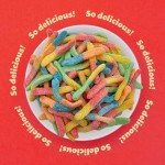 Sour Neon Gummy Worms - 2 lbs Assorted Flavors