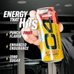 C4 Energy Drink, Hawaiian Punch, Sugar-Free, 12 Pack