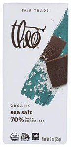 Theo Sea Salt Dark Chocolate Bar, 70% Cacao