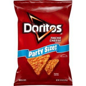 Nacho Cheese Doritos Party Size Bag 14.5oz