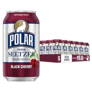 Polar Black Cherry Seltzer Water, 18 Pack