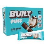 Coconut Puff Protein Bars - 17g Protein, 12 Pack