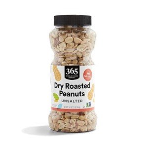 Dry Roasted Unsalted Peanuts - 16 Ounce Bag
