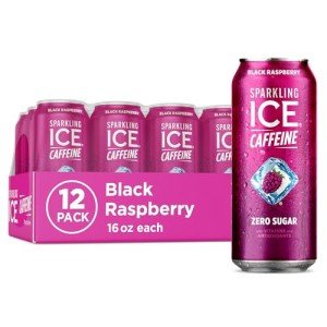 Sparkling Ice Caffeine Black Raspberry - 12 Cans
