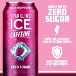 Sparkling Ice Caffeine Black Raspberry - 12 Cans