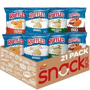 Ruffles Variety Pack: 4 Flavors, 21 Bags