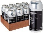 Solimo Sugar-Free Silver Energy Drink, 12 Pack