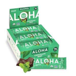 ALOHAs Plant-Based Chocolate Mint Protein Bars 12-Pack
