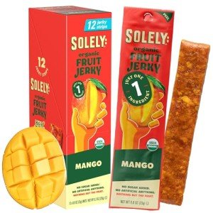 Organic Mango Fruit Jerky - 12 Healthy Strips