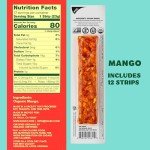 Organic Mango Fruit Jerky - 12 Healthy Strips