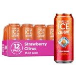 Strawberry Citrus Caffeine Sparkling Water, 12-Pack