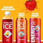 Strawberry Citrus Caffeine Sparkling Water, 12-Pack