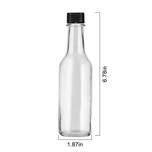5oz Clear Woozy Bottles with Caps - Case of 35