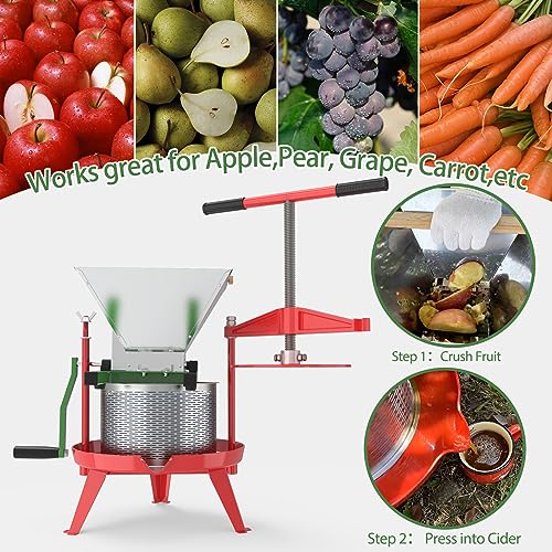 7L Stainless Steel Fruit and Apple Crusher