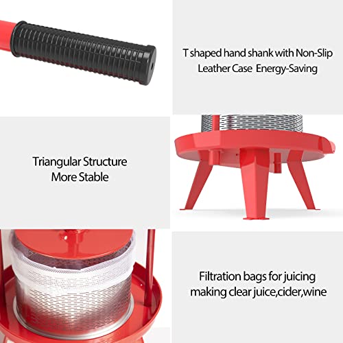 Heavy-Duty Stainless Steel Fruit and Wine Press