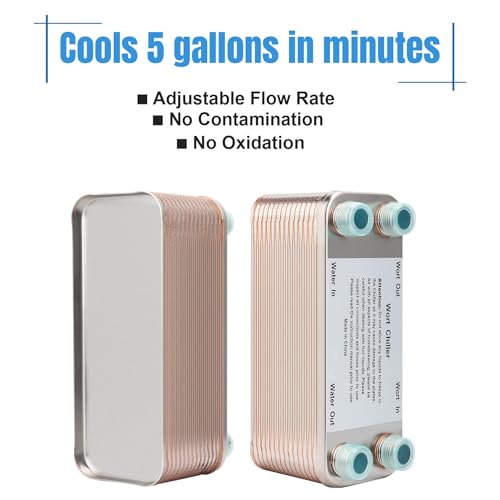 FERRODAY 30 Plate Stainless Steel Wort Chiller