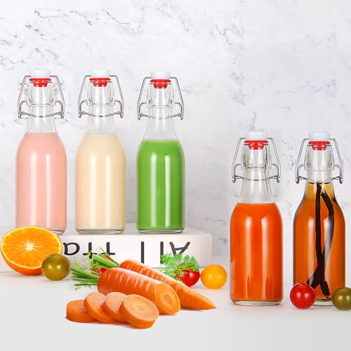 8oz Glass Swing Top Bottles - 9 Pack