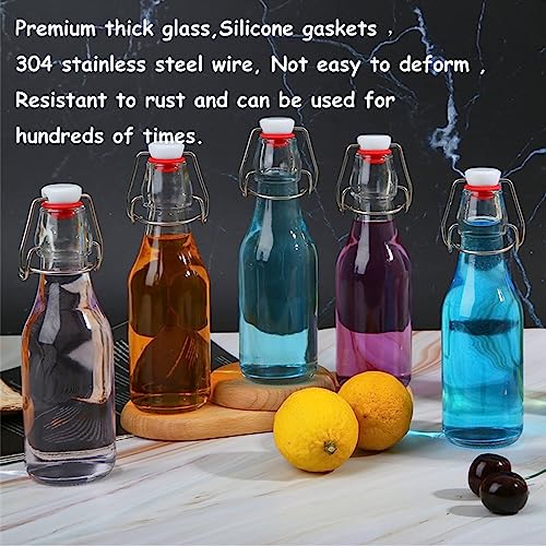 10-Pack 8.5 oz Swing Top Glass Bottles