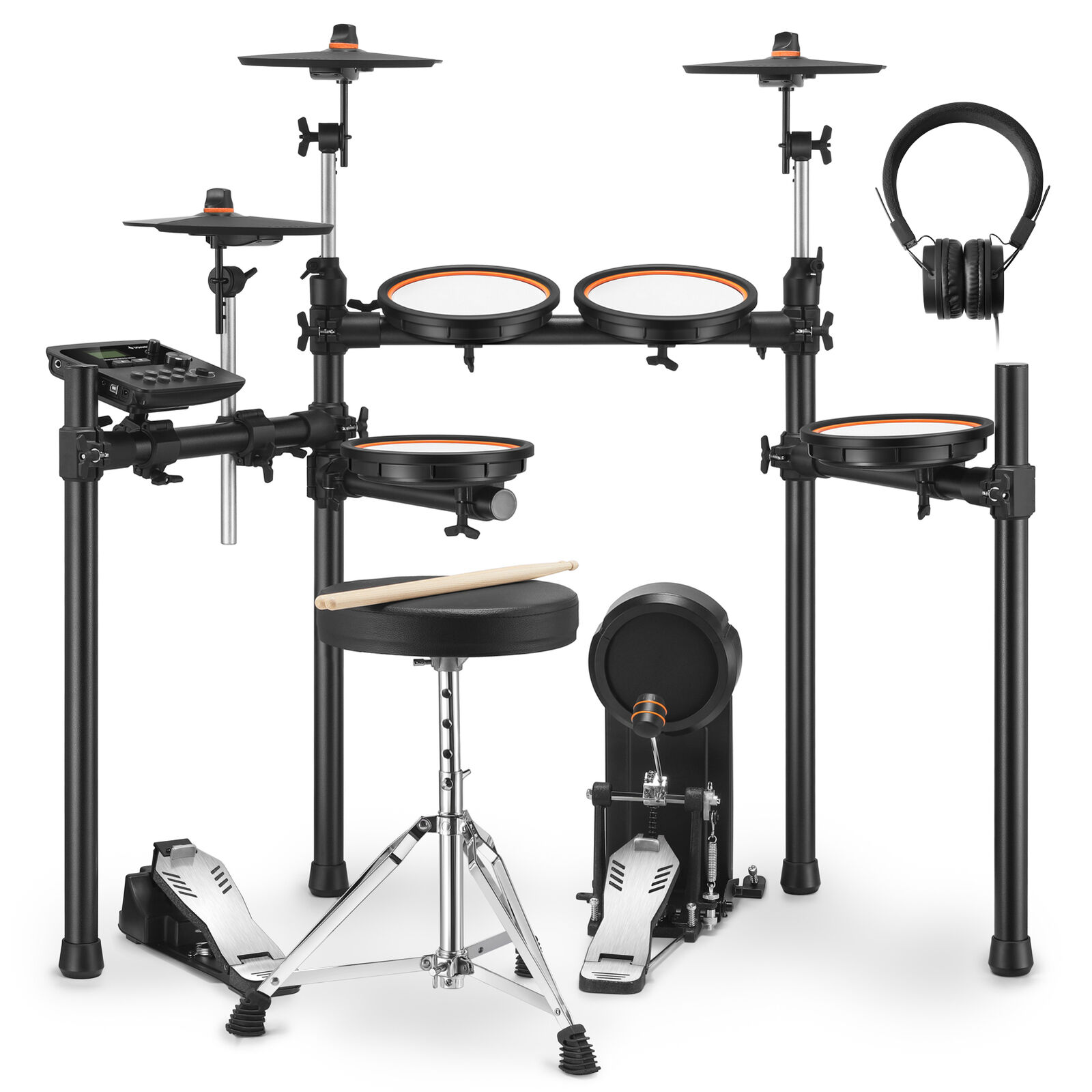 Donner DED-100 Mesh Pad Drum Kit + Throne