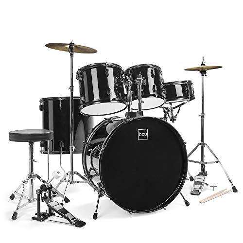 Complete 5-Piece Adult Drum Set with Stands & Pedal