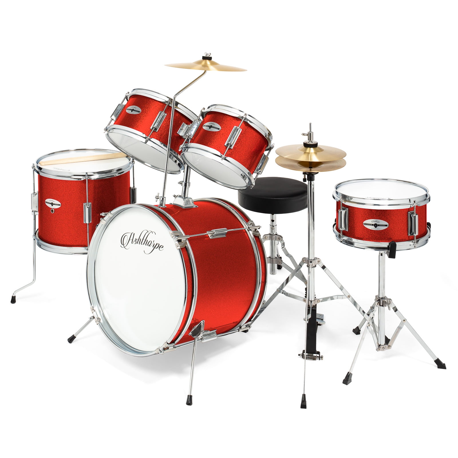 Ashthorpe Junior Drum Set with Genuine Brass Cymbals