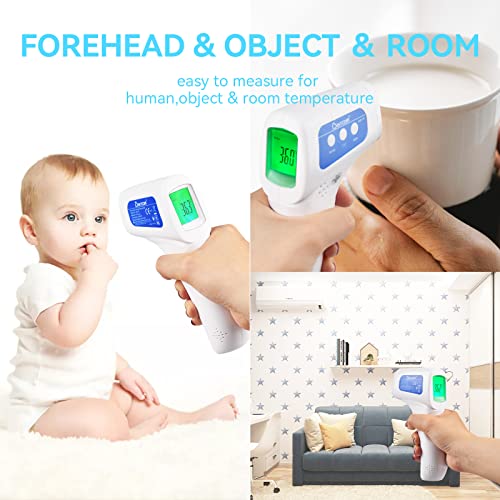 Berrcom No-Contact Infrared Forehead Thermometer Medical Grade Baby Fever Check Thermometer 4 in 1 Multifunctional Fever Alarm Memory Recall for Kids Infant Adult with FDA and CE