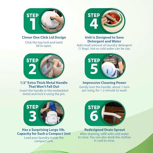 The Laundry Alternative Wonderwash Non-electric Portable Compact Mini Washing Machine