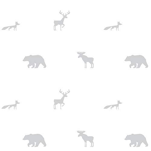 GROW WILD Changing Pad Cover 3 Pack | Soft & Stretchy Jersey Cotton | Baby Changing Table Pad Cover | Gray Diaper Changing Pad Covers for Girls or Boys | Wipeable Sheets | Grey White Woodland