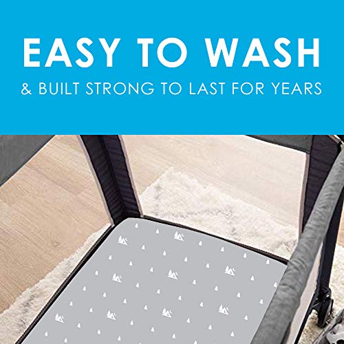 GROW WILD Mini Crib Sheets, Pack N Play Sheets 3-Pack | Soft & Stetchy Cotton Pack and Play Sheets for Playard Mattress | Ultra Soft Pack N Play Fitted Crib Sheet, Mini Pack N Play and Playpen Sheets