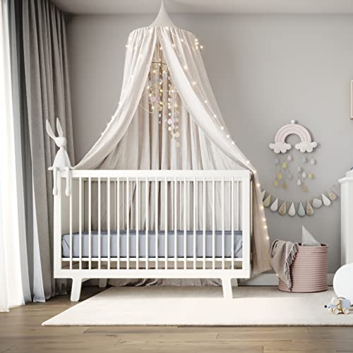 Natemia Fitted Crib Sheet - 100% Organic Cotton - 28 X 52 for Standard Crib and Toddler Mattresses - Silky Soft and Hypoallergenic - Slate