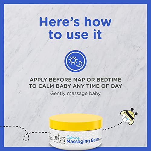 Zarbee's Baby Calming Massaging Balm with Shea Butter, Lavender and Chamomile, 2 Ounce