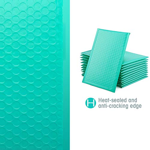 GSSUSA Teal Poly Bubble Mailers 6x10 Padded Envelopes #0 Shipping Envelopes Bubble Mailers Self Sealing Padded Envelope 25Pack