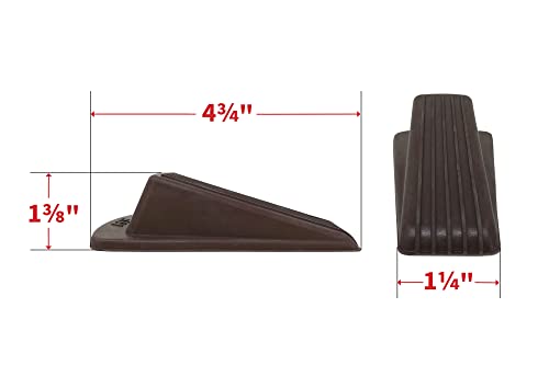 Shepherd Hardware 9133 Heavy Duty Rubber Door Wedge, Brown