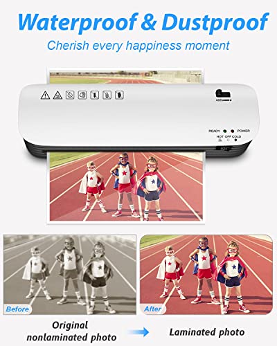 Merece Laminator - 4 in 1 A4 Thermal Laminator Machine, Personal Laminator for Home Use School Teachers Office Card Classroom, 9 Inches Small Hot Cold Lamination Machine with 30 Laminating Pouches