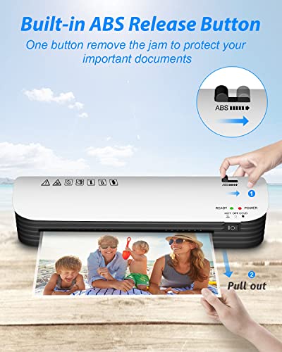 Merece Laminator - 4 in 1 A4 Thermal Laminator Machine, Personal Laminator for Home Use School Teachers Office Card Classroom, 9 Inches Small Hot Cold Lamination Machine with 30 Laminating Pouches