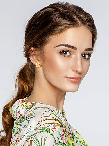 BBTO 24 Pairs Stud Earrings Crystal Pearl Earring Set Ear Stud Jewelry for Girls Women Men, Silver and Gold (Gold)