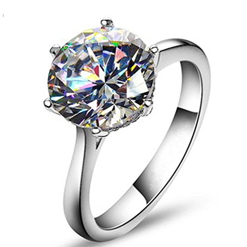 TenFit Elegant 4ct Round Cushion Cut Halo Engagement Ring