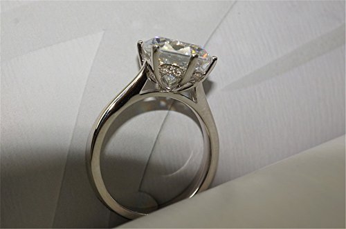 TenFit Elegant 4ct Round Cushion Cut Halo Engagement Ring