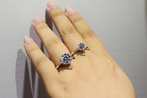 TenFit Elegant 4ct Round Cushion Cut Halo Engagement Ring