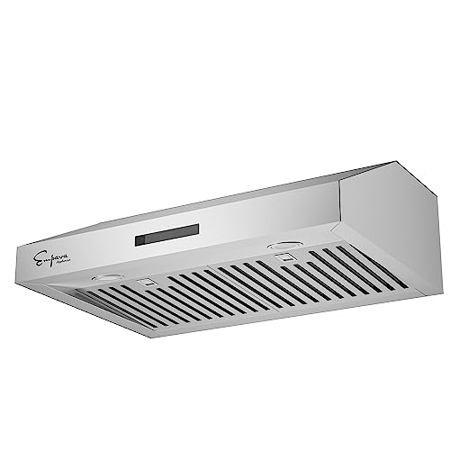 Empava 30 in. Kitchen 500 CFM Ducted Under Cabinet Range Hood with Soft Touch Controls-Sealed Aluminum Motor-Permanent Filters LEDs Light in, Stainless Steel