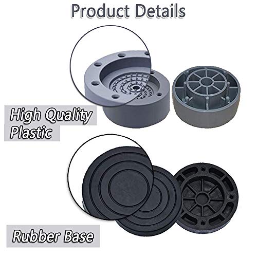 4 Pcs Washing Machine Anti Vibration Pads, Raise Height Anti Slip and Noise-reducing Washing Machine and Dryer Foot Pads for all Washing Machine