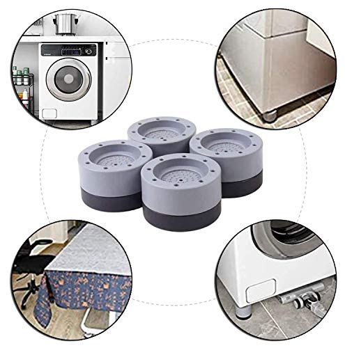 4 Pcs Washing Machine Anti Vibration Pads, Raise Height Anti Slip and Noise-reducing Washing Machine and Dryer Foot Pads for all Washing Machine