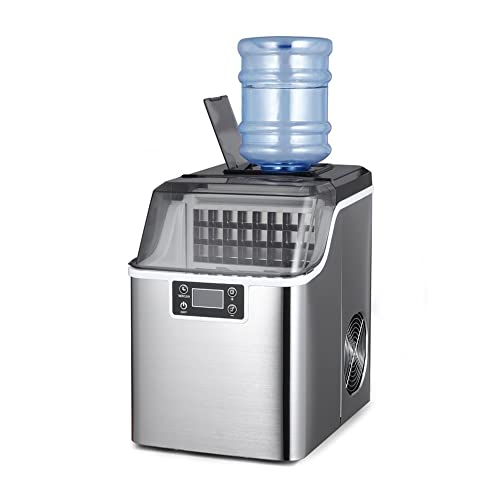 Northair Countertop Ice Maker 1 Gallon Square Ice 45lbs Daily Ice Cubes Ready in 20 Minutes with Ice Scoop