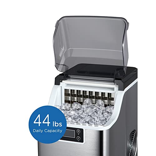 Northair Countertop Ice Maker 1 Gallon Square Ice 45lbs Daily Ice Cubes Ready in 20 Minutes with Ice Scoop