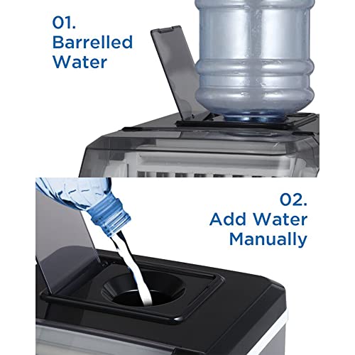 Northair Countertop Ice Maker 1 Gallon Square Ice 45lbs Daily Ice Cubes Ready in 20 Minutes with Ice Scoop