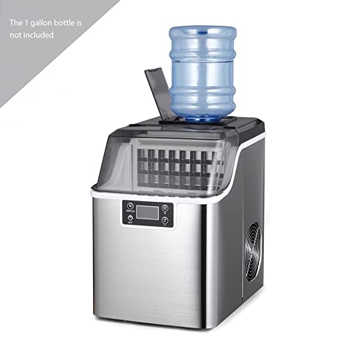Northair Countertop Ice Maker 1 Gallon Square Ice 45lbs Daily Ice Cubes Ready in 20 Minutes with Ice Scoop