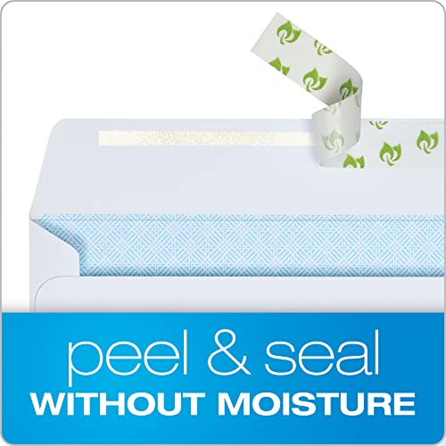 Quality Park #10 Self-Seal Security Envelopes, Security Tint and Pattern, Redi-Strip Closure, 24-lb White Wove, 4-1/8" x 9-1/2", 100/Box (QUA69117)